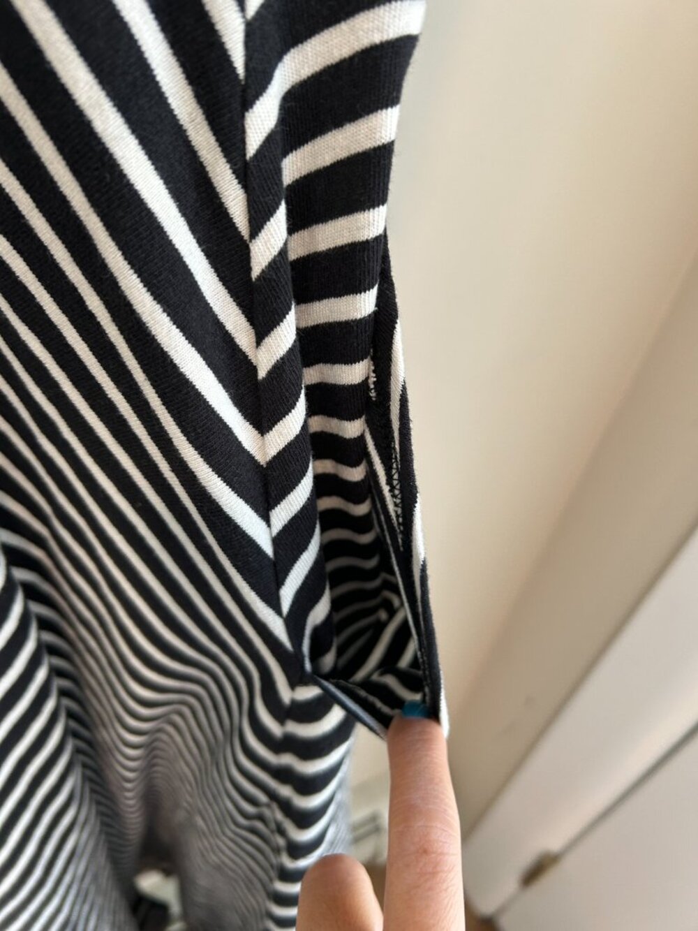 Free People Free-est Cecilia Midi Dress NWT M Black White Stripe Tie Strap Coast - Picture 8 of 12